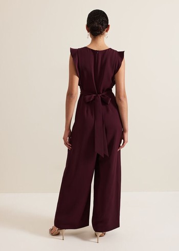 Phase Eight Petite Ayla Jumpsuit Burgundy USA | 8620954-DO